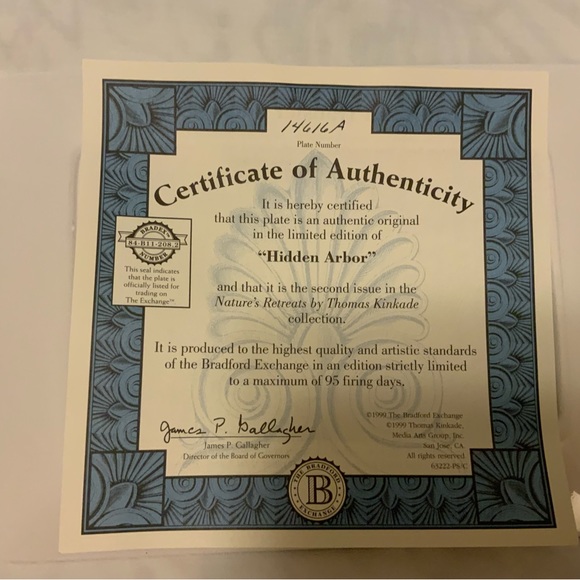 Set of 9 Thomas Kinkade - Nature’s Retreat collectible plates - Picture 12 of 16